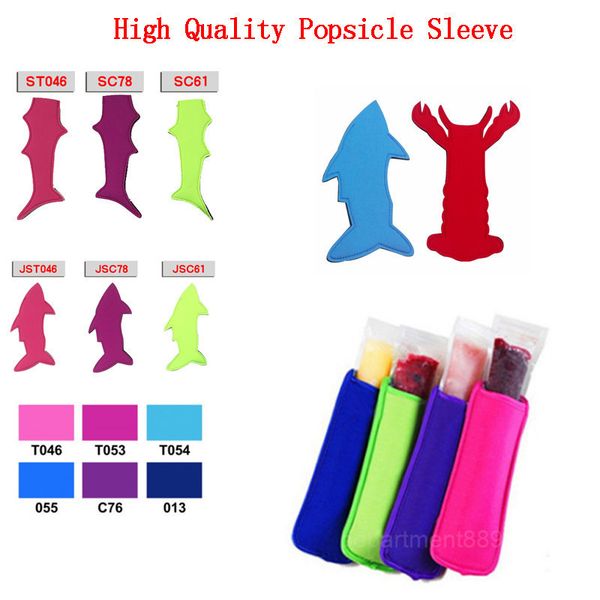 

new popsicle holders sleeve ice pack insulation child e protection cover popular shark solid color ice sleeves ing