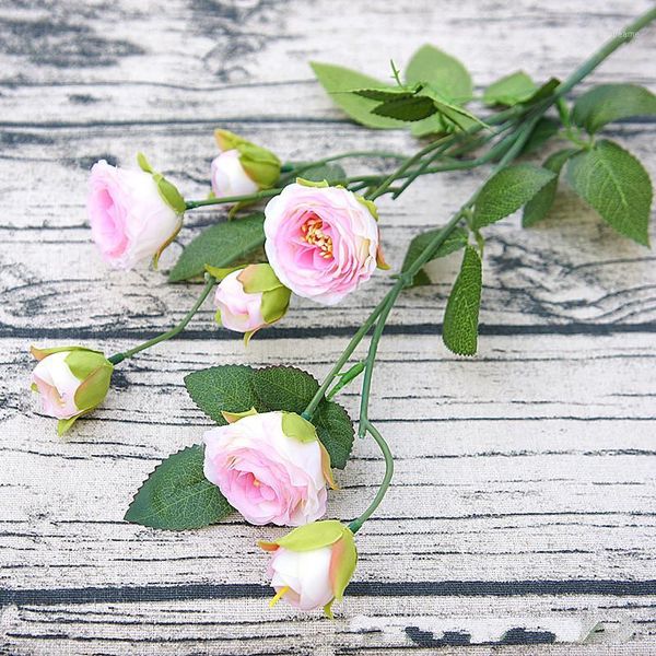 

decorative flowers & wreaths pink valentine rose artificial flower family wedding pography scenery decoration plants paper fakeflowers1