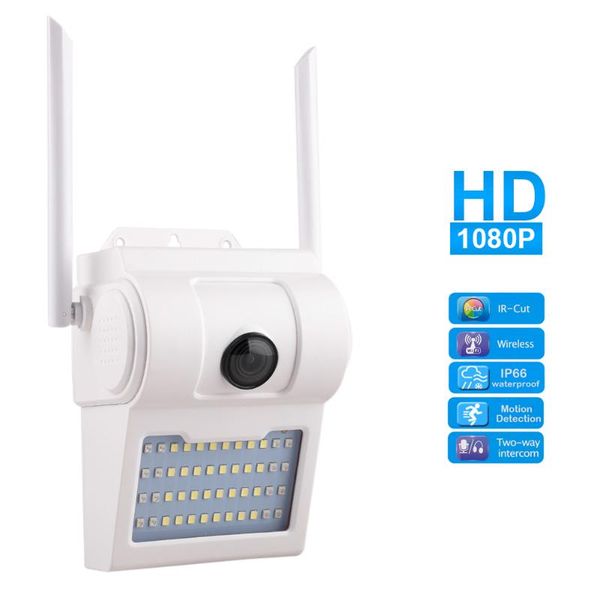 

outdoor 1080p wireless wifi ip camera wall 32 led light ir audio camera night vision wifi ip66 waterproof home security