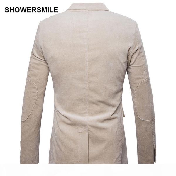 

showersmile british style black corduroy blazer autumn men's suits and jackets slim fit two buttons casual blazers mens clothing, White;black