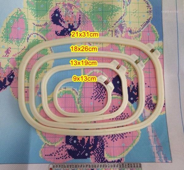 

adjustable plastic hoop 18x26cm 13x20cm 10x15cm square embroidery for cross stitch handcraft diy handmade needlework craft, Black