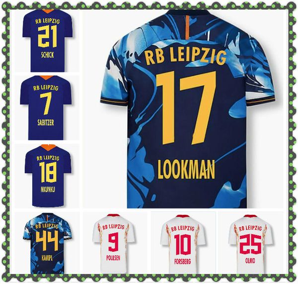 

20 21 soccer jerseys home away third werner forsberg maillot halstenberg sabitzer 2020 football shirts kits cunha uniform, Black;yellow