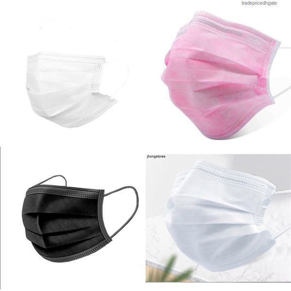 

stock shipping 7339044 3 black/white/pink layers mouth face masks gcg9