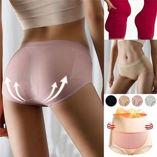 

women seamless briefs panties push up hip cotton crotch female underwear high waist honeycomb shape ladies intimates, Black;pink