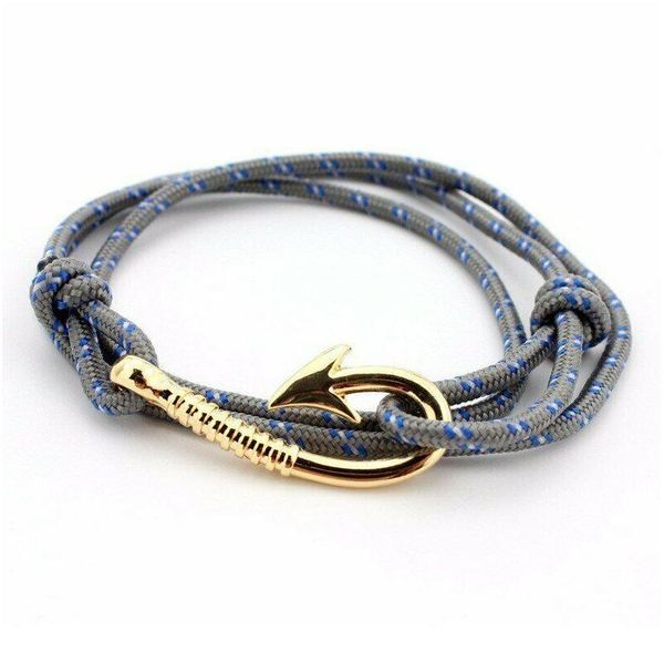 

multi layer anchor bracelet handmade sailor jewelry rope charm wristband mul qylzqe