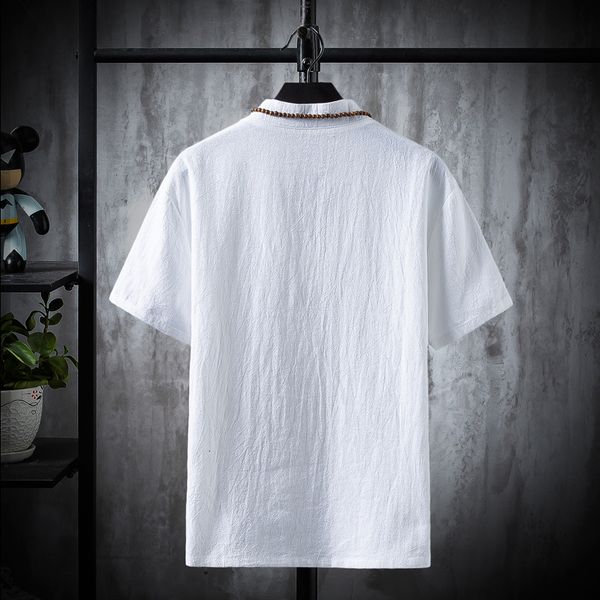 

2021 (shirt Pants) Men's Cotton and Linen Quality Summer Shirts, Short Sleeves, Size , -5xl W9ZK, Gray