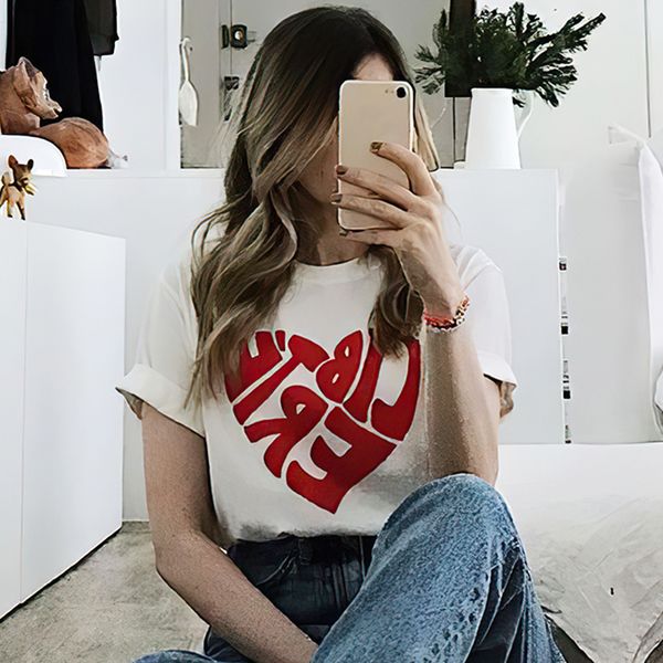 

new love print graphic tees woman summer short sleeve round neck cotton simple shirt tshirts casual vintage femme t-shirt 2021 efau, White