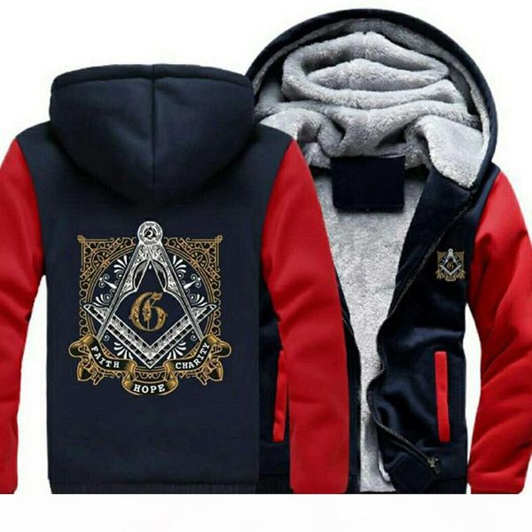 

personality fashion classic masonic coat casual hooded zipper hoodies autumn winter mens women jackets, Black;brown