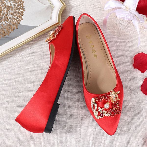 

2019 women pumps silk high heel 1-7.5cm shoes simple pointed toe slip on wedding pumps fashion party club shoes women #7u4f, Black