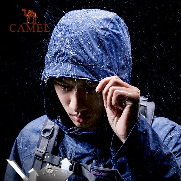 

camel men women waterproof outdoor long coat spring thin windproof hiking climbing trekking camping ski jacket long windbreaker q1201, Black;brown