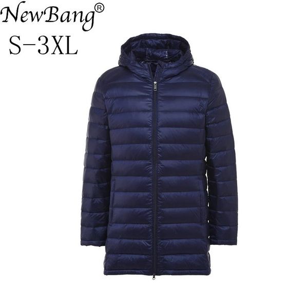 

newbang-chaqueta de plumn larga para hombre, 7xl, 8xl, chaqueta de plumas, parka, chaqueta ultraligera, ligera, clida, Black
