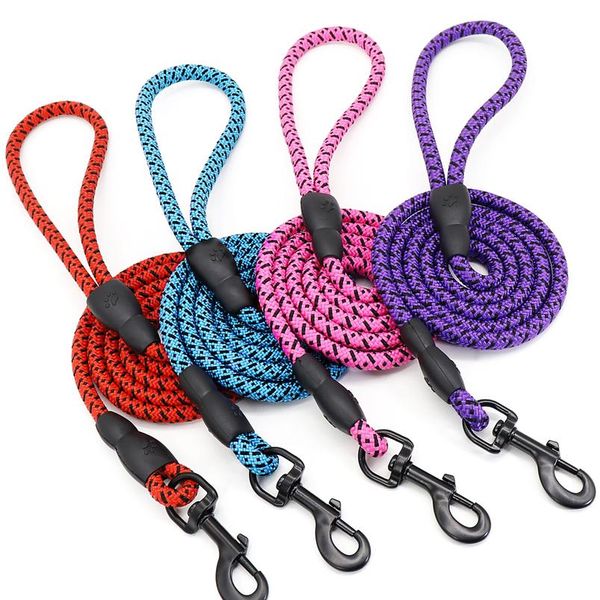 

1.5m durable dog leash nylon puppy round leashes non-slip pet walking lead rope for small medium dogs cats pets strap b bbyjmr