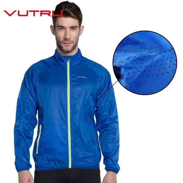 

running jackets vutru sport long sleeve men jacket solid color fitness zipper sportswear clothing foldable blue outdoor coats plus s, Black;red