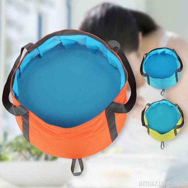 

portable outdoor travel water storage bags foldable folding camping basin bucket sink washing bag