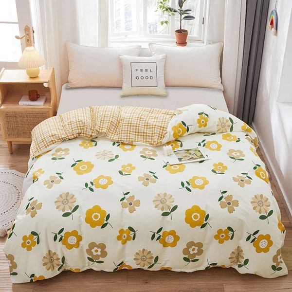 

pure cotton quilt cover single pair simple cotton printing single quilt cover enlarged quilt cover