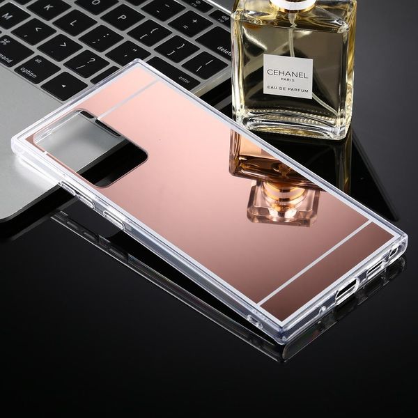 

for samsung galaxy note20 ultra tpu acrylic luxury plating mirror phone case cover