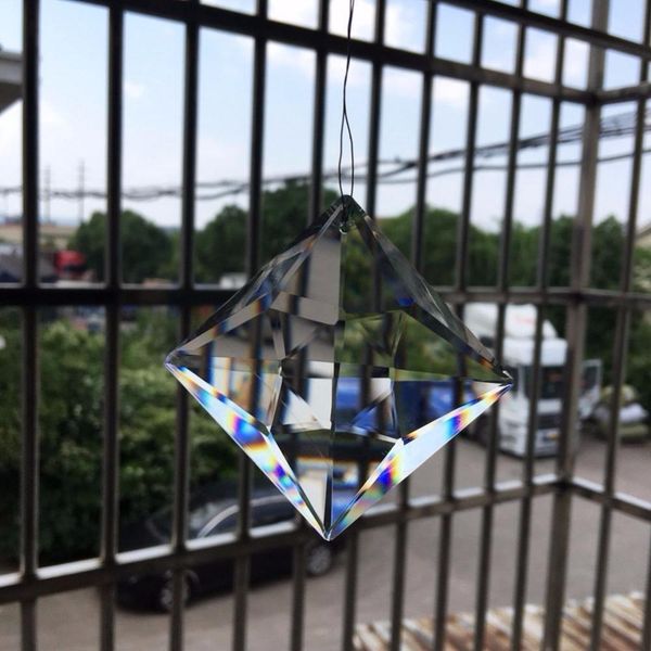

50mm hanging suncatcher prism diy pendant decoration chandelier crystal part faceted rhombus glass artware p filter h jlllot