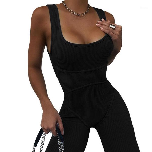 

women's one piece bodysuit simple sleeveless tank short jumpsuits rompers1, Black;white