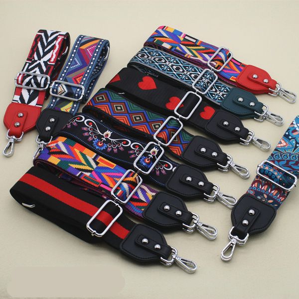 

fashion colored women bag's strap famous designer adjustable shoulder strap messenger bag colorful strap for women width 5cm, Black