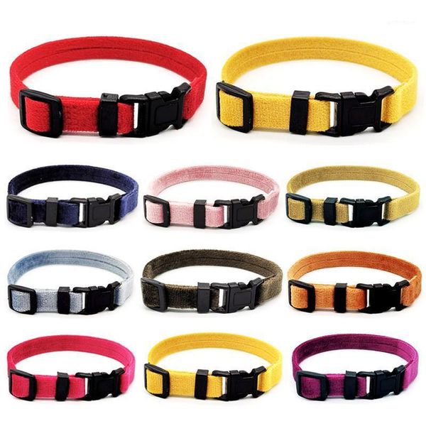 

dog collars & leashes cute pet collar soft velvet cat multicolor adjustable necklace accessory1