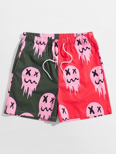 

men graphic print shorts n5bh#, Black
