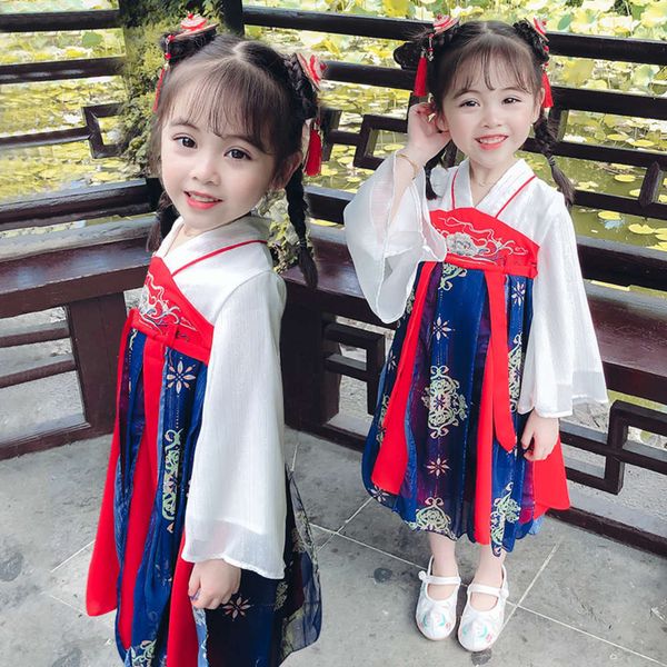 

super girls' hanfu autumn fairy baby 2020 drs s4d3z8mo, Red;yellow