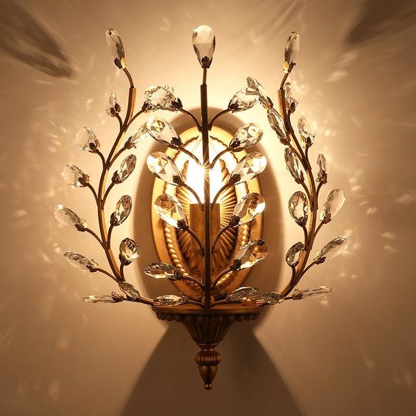 

classic crystal wall light 110v 220v 12v 24v wall sconce glasses parts decorative vintage crystal lamp