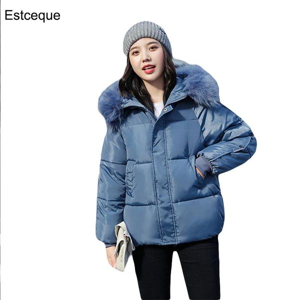 

women's down & parkas short cotton-padded coat 2021 winter korean thickened cotton jacket female plus size loose, Black