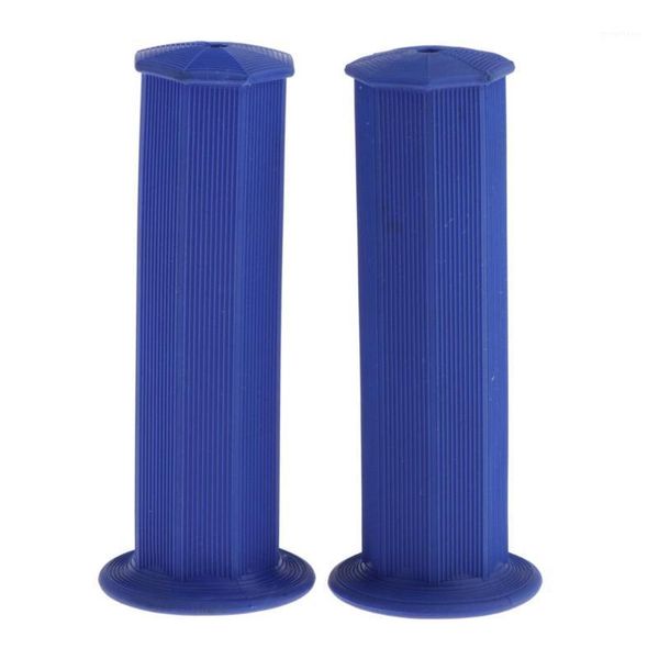 

7/8"22mm rubber handle bar hand grip motorcycle skid resistance cafe racer1