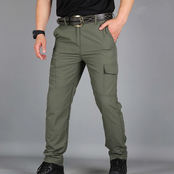

spring summer quick dry trousers men's tactical waterproof cargo men outdoor sports trekking camping fishing pants s 4xl, Black