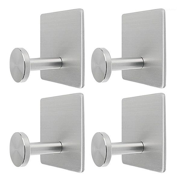 

hooks & rails 4pcs simple single coat stainless steel glue for kitchen1