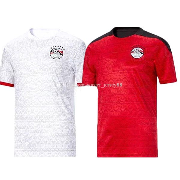 

new 2020 2021 egypt soccer jersey home red away white 20 21 kahraba a. hegazi ramadan m.elneny jerseys uniforms kit footbal shirt, Black;yellow