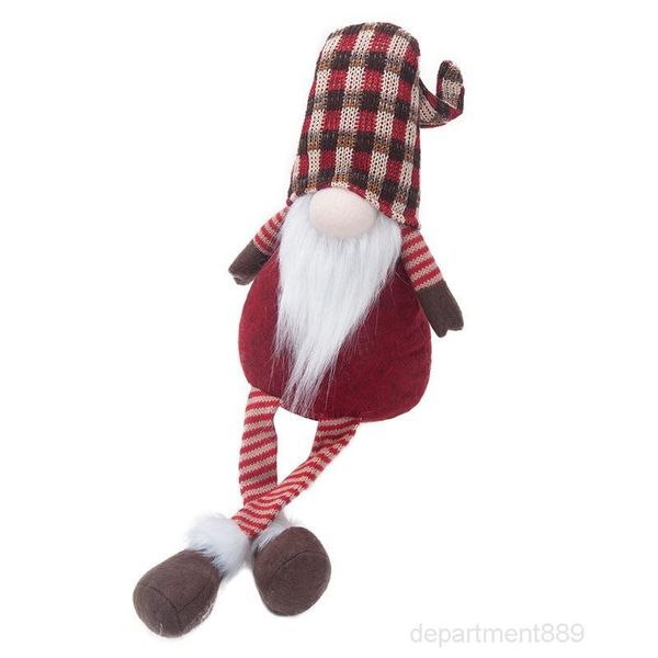 

stripe faceless standing dolls nordic longleg santa claus ornament christmas decoration no face doll pendant owb2968