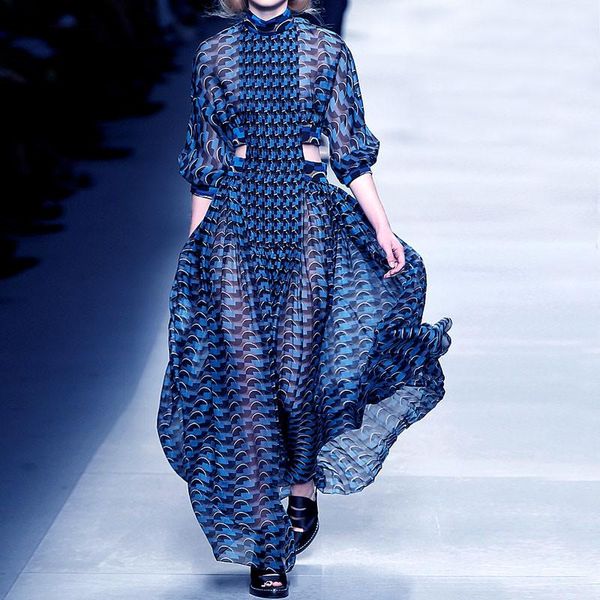 

yuzacdwx 2021 new arrival women dress fashion geometric print dress expose waist holiday beach elegant vestidos, Black;gray