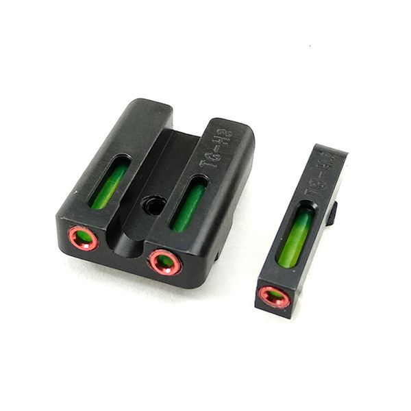 

outdoor tactical real red green fiber optic front with combat rear sights focus-lock