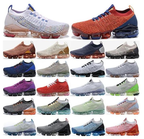 

2018 2019 chaussures moc 2 laceless 2.0 running shoes triple black designer mens women sneakers fly white knit cushion trainers zapatos