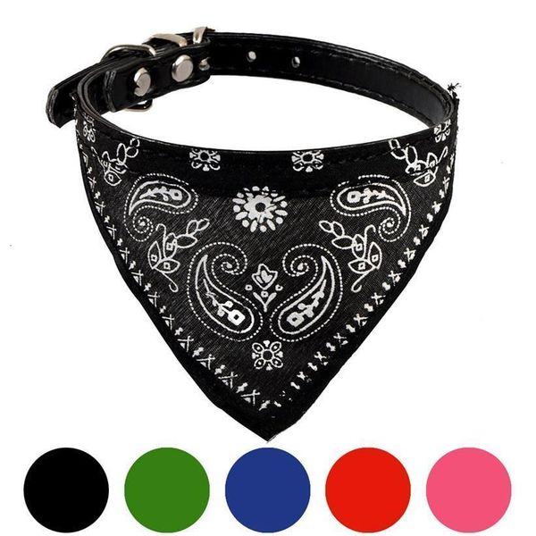 

pet dog supplies jacquard print pu leather neckerchief bandana dog collars for small dog 1x30cm pet collar