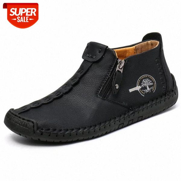 

men male flats shoe man plus size ankle boots matin shoes mens vintage pu leather zapatos de hombres personlizar zapatos m0621 #rk7s