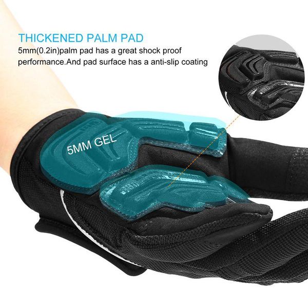 

inbike winter cycling gloves touch screen gel bike gloves sport shockproof mtb road full finger bicycle glove for men woman wmtxms, Black