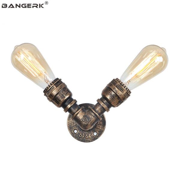 

wall lamp industrial vintage light fixtures iron water pipe loft style decor led edison sconce lights indoor lighting