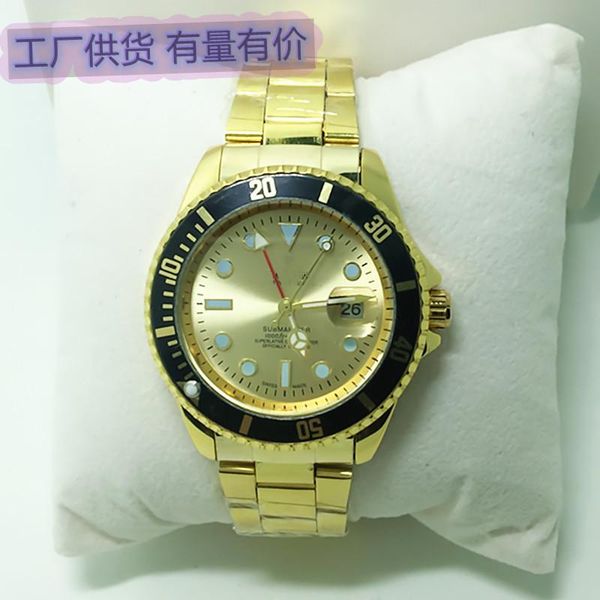 

business men's quartz watch popular fake four pin quartz watch, Slivery;brown