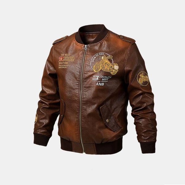 

mens autumn slim fashion pu leather long sleeve motorcycle jacket1, Black;brown