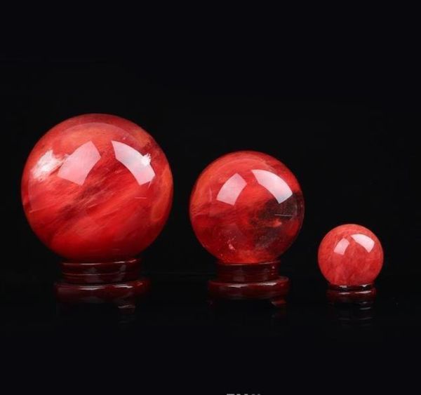 

48--55 mm red crystal ball red smelting stone crystal ball sphere crystal healing crafts home doc wmtwmp dh_garden
