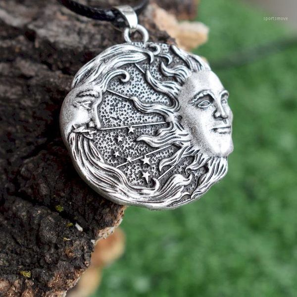 

chains 1pcs sun and moon stars amulet necklace1, Silver