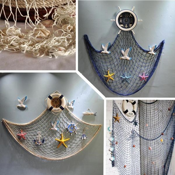 

sailor style home door wall hanging fishing net seaside beach shell nautical party decoration sail wall net party decoration