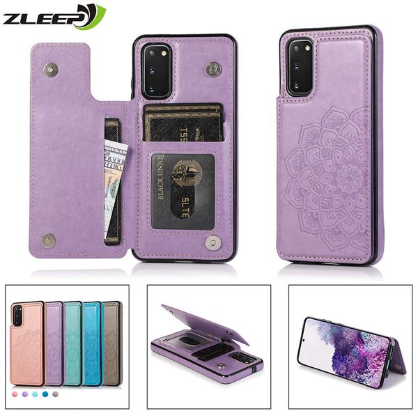 

leather case for samsung galaxy s20 fe s10 s9 s8 note 8 9 10 20 ultra plus s7 edge magnetic card holder wallet phone bags cover