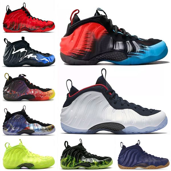 

foam one penny hardaway shoes beijing black aurora volt mens basketball shoes air foamposite sneakers sports trainers size us 13