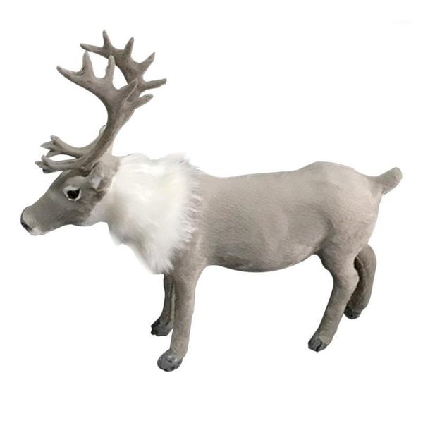 

1pc simulation reindeer model children's deer toys christmas scene ornament1