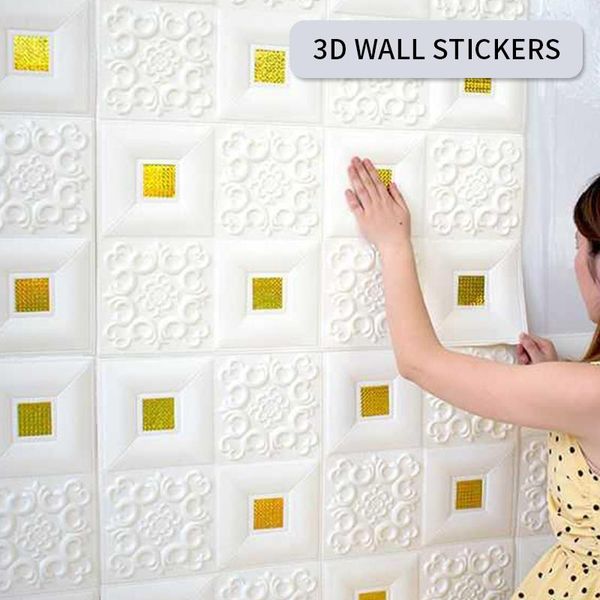 

wall stickers 3d stereo bedroom warm decoration background self-adhesive wallpaper foam brick waterproof