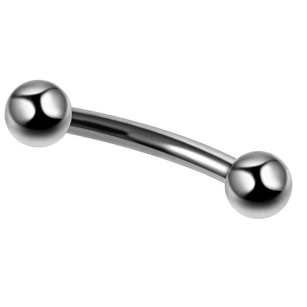 

1pc titanium eyebrow piercing mixed colors curved barbell banana piercings bijoux earlets lip helix piercings body jewelry 16g q sqcmqf, Silver
